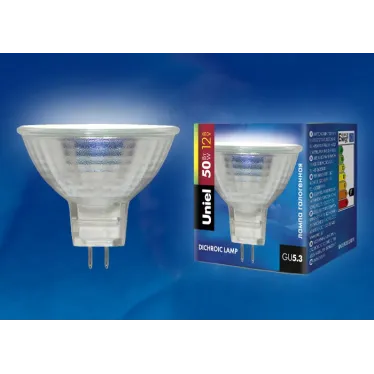 Лампа галогенная MR-16-50/GU5.3 картон  | 00483 | Uniel