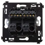 Avanti Выключатель двухклавишный в стену Черный матовый