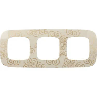 Valena ALLURE Рамка 3 поста Нарцисс золото универсальная