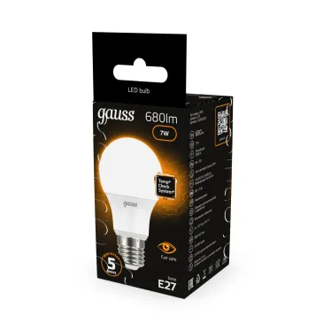 Лампа светодиодная LED 7Вт E27 220В 2700К A60 | 102502107 | Gauss