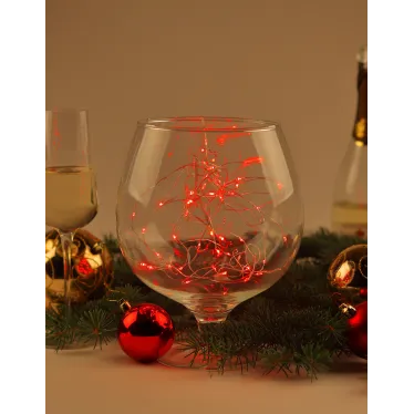 Гирлянда светодиодная  Нить 5 м красный свет,  на эл.пит.АА   ENIN -5NR   IP20 (100/2500) | Б0047963 | ЭРА