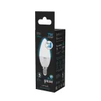 Лампа светодиодная свеча 7W 550lm 6500К E14 шаг. диммирование LED1/10/100 | 103101307-S | Gauss