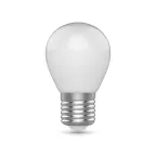 Лампа светодиодная Basic Filament Шар 4,5W 380lm 2700К Е27 milky LED 1/10/50 | 1055215 | Gauss