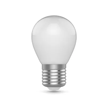 Лампа светодиодная Basic Filament Шар 4,5W 380lm 2700К Е27 milky LED 1/10/50 | 1055215 | Gauss