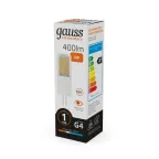 Лампа светодиодная Elementary G4 12V 4W 400lm 3000K керамика LED 1/10/200 | 10714 | Gauss