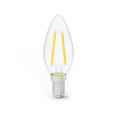 Лампа светодиодная Filament Свеча 7W 580lm 4100К Е14 LED (3 лампы в упаковке) 1/20 | 103901207T | Gauss