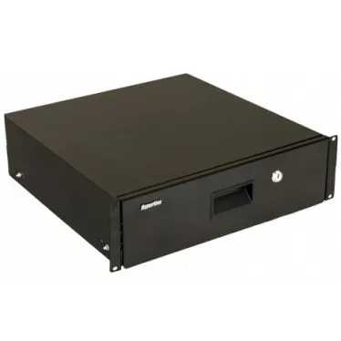 Полка (ящик) для документов 3U. 133х483х460мм (ВхШхГ). цвет черный (RAL 9004)