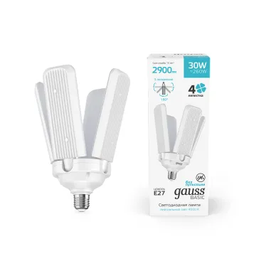 Лампа светодиодная Basic 30W 2900lm 4000K E27 Клевер-4 | 11732232 | Gauss