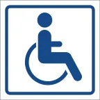 Знак безопасности BL-2020B.D01"Символ доступ. для инвалидов" | a21347 | Белый свет