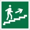 Знак безопасности BL-1515.E15"Напр. к эвакуац. выходу по лестн. вверх (прав.)" | a16796 | Белый свет