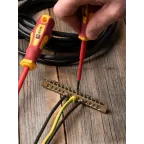 Шина PEN ноль-земля 6х9мм 14 отверстий латунь крепеж по краям PROxima