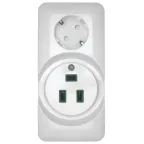 ПРИМА Розетка наружная комбинированная белая