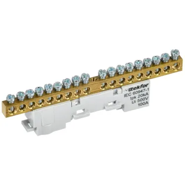 TEKFOR Шина L фаза неизолированная на универсальном держателе 6х9-18-Ср IEK