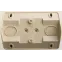 ЭТЮД Розетка угловая двойная открытой установки без заземления без шт.16А 250B, кремовый