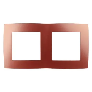 Рамка на 2 поста, Эра12, охра, 12-5002-24