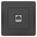 BLANCA скрытой установки розетка телефонная RJ11, антрацит