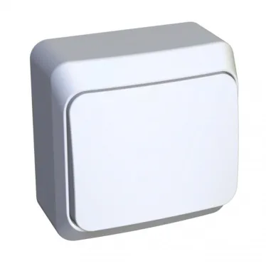 ЭТЮД выключатель наружный с самовозвратом 10 AX, белый