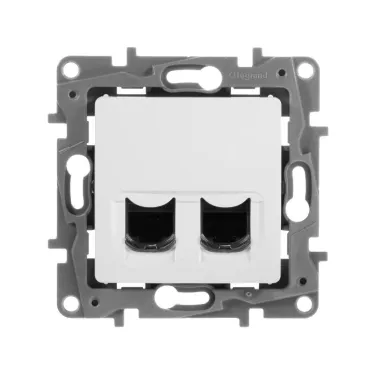 ETIKA Розетка компьютерная 2ХRJ45 категория 6 UTP белая