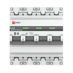 Выключатель автоматический четырехполюсный 4А D ВА47-63 4.5кА PROxima