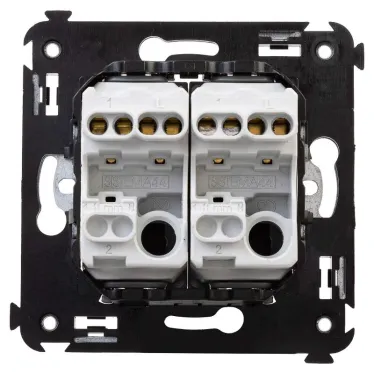 Avanti Выключатель двухклавишный в стену, Белое облако