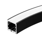 Профиль SL-ARC-3535-D800-A90 BLACK (630мм, дуга 1 из 4) (ARL, Алюминий)