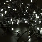 Гирлянда Нить 10м, постоянное свечение, черный ПВХ, 230В, цвет: Белый | 305-175 | NEON-NIGHT