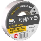 Изолента 0.15х19мм белая 25м