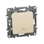 ETIKA Переключатель одноклавишный с подсветкой слоновая кость автоматические зажимы 10AX