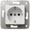 CARIVA Розетка с заземлением белая