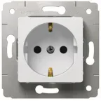 CARIVA Розетка с заземлением белая