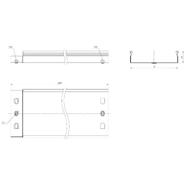 Лоток неперфорированный 50х50х3000-0,55мм