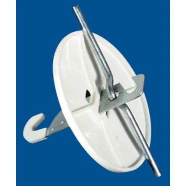 Розетка потолочная с удлиненной осью белая