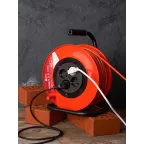 Удлинитель на катушке Атлант 2.0 4 гнезда 40м с заземлением ПВС 3x1.0 10А/2.2кВт PROxima