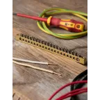 Шина PEN ноль-земля 6х9мм 20 отверстий латунь крепеж по краям PROxima