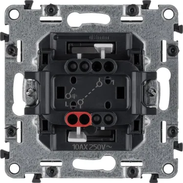 Valena LIFE Выключатель 10АХ 250В с лицевой панелью Безвинтовые зажимы Алюминий