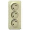 BLANCA О/У РОЗЕТКА 3-ая без заземления без шт. ИЗОЛ.ПЛ., 16А, 250В, БЕЖЕВЫЙ