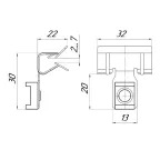 Зажим балочный 3-8мм под нейлоновую стяжку PROxima