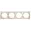 Рамка на 4 поста гор., СУ, Plano, сл.кость, 1-504-02