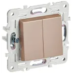 SKANDY Выключатель 2-клавишный 10А SK-V04Sa песочный IEK