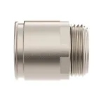 Муфта труба-коробка диаметр 32мм IP66/IP67 М32х1.5 никелированная латунь