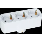 Тройник на 3 гнезда в ряд с заземлением 94 672 NAD-L-3E-WH