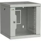 Шкаф LINEA WS 10' 9U 320х310мм дверь обзорная со стеклом серый