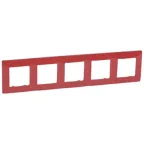 ETIKA Рамка 5 постов красная