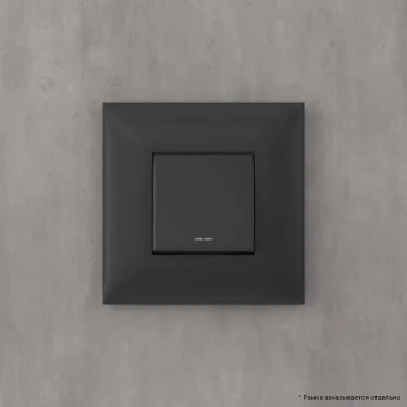 Avanti Переключатель одноклавишный в стену, , Черный матовый