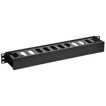 Органайзер пласт. с пальцами и крышкой 19'' 1U черн.