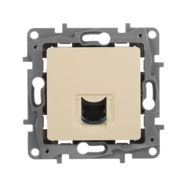 ETIKA Розетка компьютерная RJ45 категория 6 UTP слоновая кость