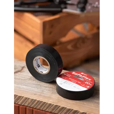 Изолента ПВХ черная 19мм 20м серии SafeFlex