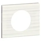 Рамка, однопостовая, Corian белый рельеф