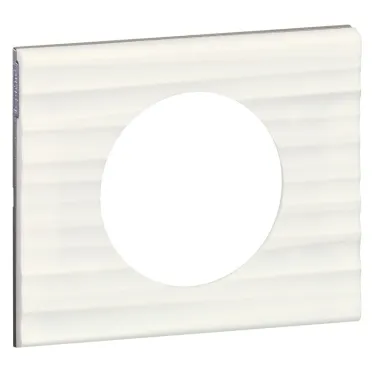 Рамка, однопостовая, Corian белый рельеф