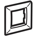 BRAVA Рамка 2 модуля бежевая